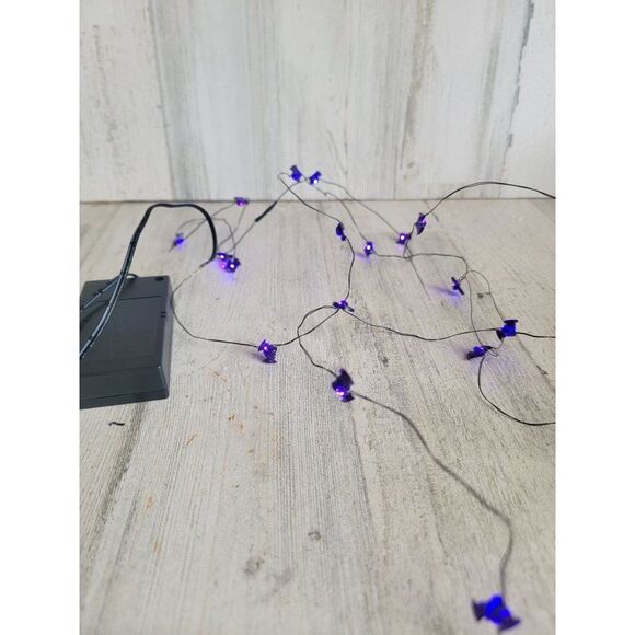 Bat purple string light up Village accessory Xmas Halloween - Picture 7 of 9